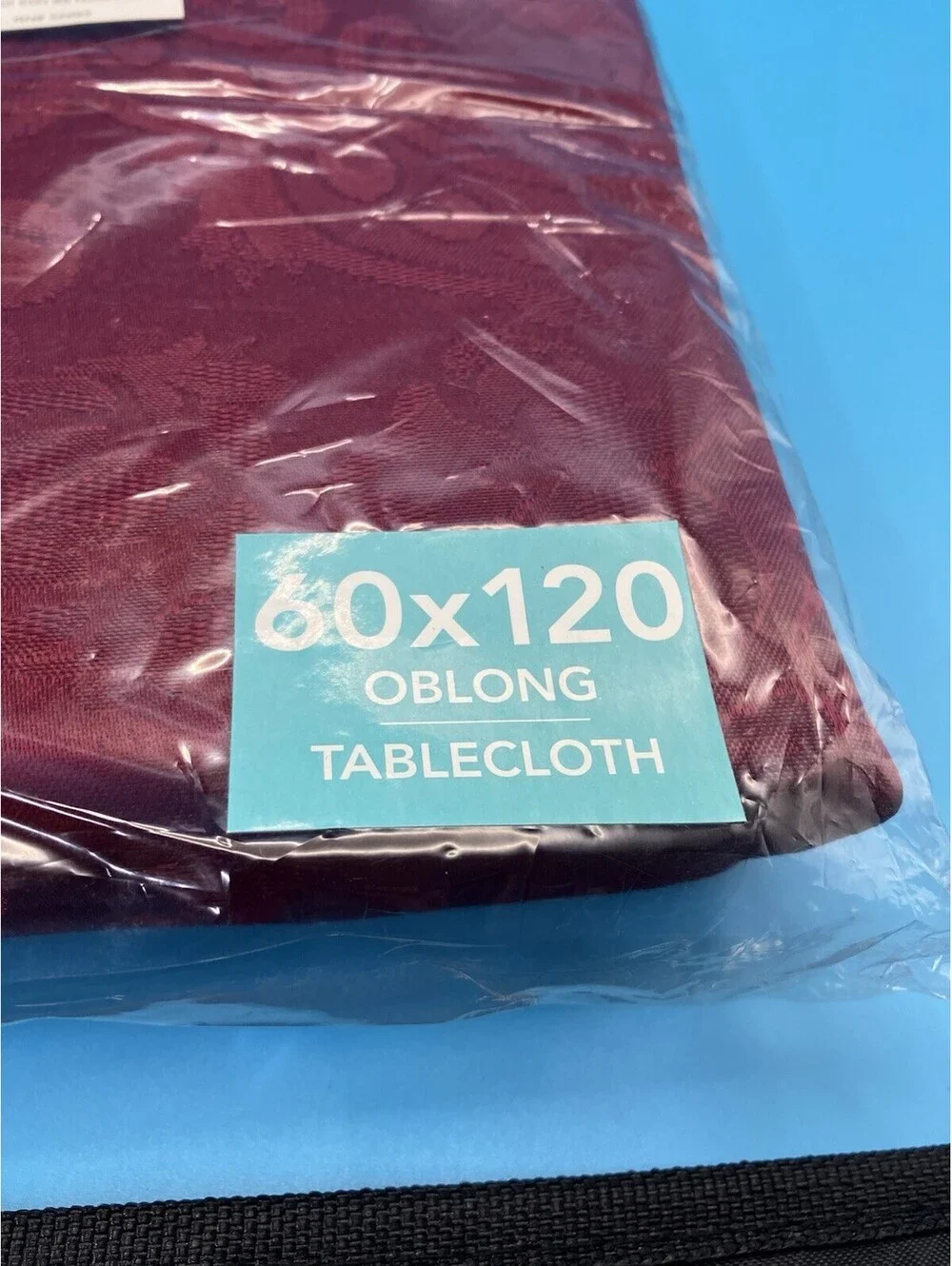 NEW Caiden Red (Cranberry) Oblong Tablecloth 60x120” Beautiful Pattern